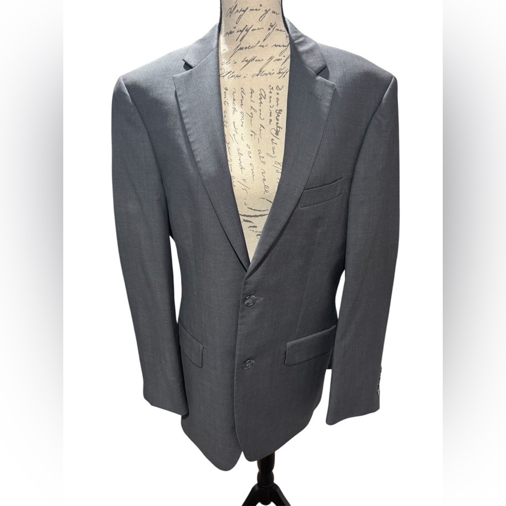 Jos A Bank Travelers Collection Tailored Fit Dark Gray Wool Suit Jacket Size 39L